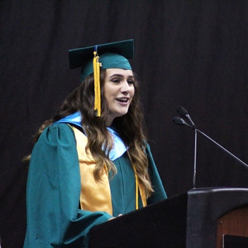 photo of student speaking